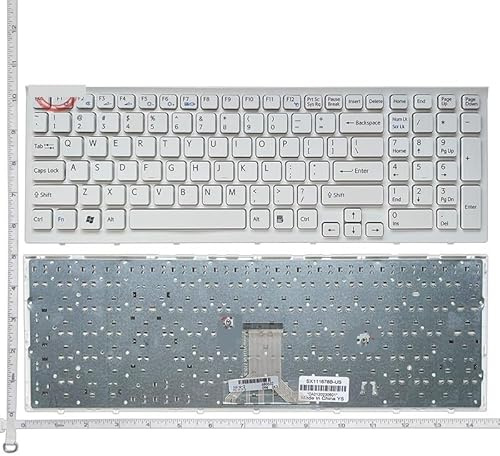 ZMHYGEW US/SP Laptop-Tastatur für Sony für VAIO VPC-EB VPCEB VPC EB-Serie PCG-71311M 71312M(White)