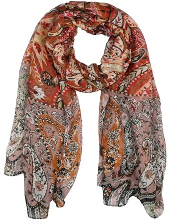 Lumberjack Damen Schal aus weicher Viskose, Paisley-Muster, Elegant & Warm, Mit Geschenkbox