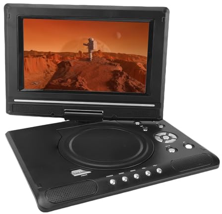 Bewinner 9.8in Portable TV DVD Player Combo, Digital TV ATSC Tuner, Swivel Screen Remote Control USB Input AV Output Multi Format Playback Travel Car Entertainment (UK)