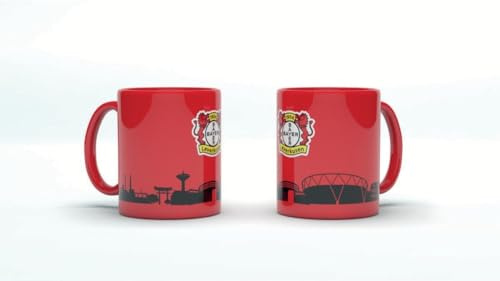 Bayer 04 Leverkusen Tasse Becher Kaffeetasse ** Skyline schwarz **