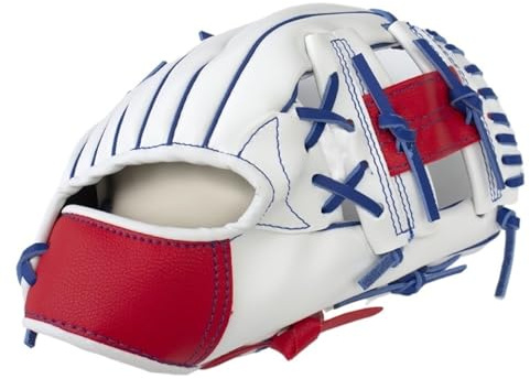 Baseball Handschuhe, Baseball Glove Professionelle Universal-Baseballhandschuhe for Erwachsene, Jugendliche, Kinder, Innen- und Außenfeld, Web, Kinderhandschuhe, Sport(12.5inch White)