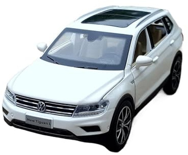 1:32 Für Volkswagen Tiguan L Rückzugsfahrzeuge Spielzeugauto Miniatur(White)