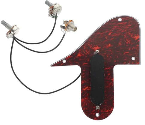 Mandolin Pickguard Assembly Qa08 3ply Plate with Pickup | Red Tortoise Finish, Pvc Build, F-style Mandolin and Guitar Use, Low-noise Double-coil High-output Design