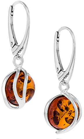 Handgefertigte Bernstein Ohrringe Aus 925 Sterling Silber Mit Naturstein