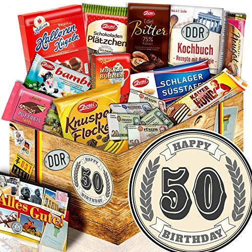 50. Geburtstag + Ost Paket Schoko + 50 Geburtstag Geschenk