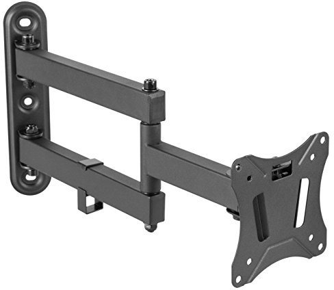 RICOO Soporte Monitor Muro Giratorio Inclinable Pantalla 13-27 (33-69cm) S7211 Porta Colgante Universal Monitor LED/LCD VESA 75x75 100x100