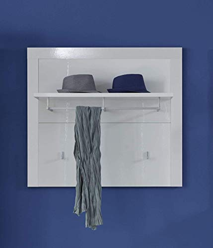 trendteam smart living Garderobenpaneel Kito Weiß · B 93 x H 84 cm | Garderobenpaneel · Holzwerkstoff-Korpus · Wandmontage · im Serienverbund