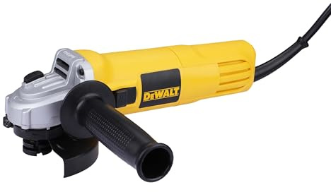 DEWALT DW802-IN, 850W, 4 (100mm) Heavy Duty Angle Grinder Designed for Heavy Duty Applications with Spindle Lock and Slide Switch, 2 Year Warranty (Side Handle