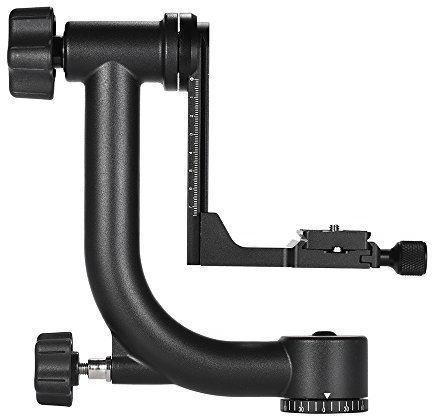 Andoer Panorámica Gimbal Trípode Cabeza Uso para Arca-Estándar Suizo Aleación de Aluminio de la Placa del Lanzamiento Rápido, Ayuda 30lbs/13.6 Kilogramo para Canon Nikon Sony DSLR Cámara Videocámara