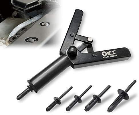 ORXPLUS Tools Plastic Rivet Hand Gun Kit one Hand Operation w/ 40 Sample Poly Rivets