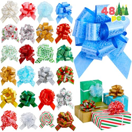 JOYIN Geschenkschleifen mit Schleife für Weihnachten, 12,7 cm breit, 48 Stück