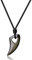 COAI Unisex Geschenkideen Wolfszahn Anhänger aus Goldenem Obsidian Amulett Halskette