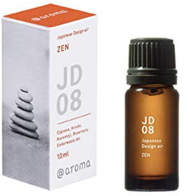 Ippinka Zen Japanese Design Air Pure Essential Oil, with Cypress, Hinoki, Kuromoji, Rosemary, Cedarwood, etc.- 10ml