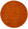 carpetfine Wollteppich Gabbeh Uni Rund Orange Ø 80 | Moderner Teppich für Wohn- und Schlafzimmer