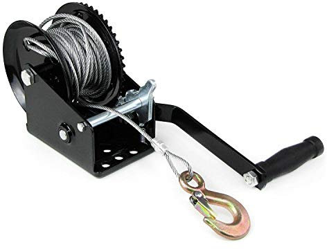 Treuil manuel professionnel avec câble métallique 1500 kg 10 m Treuil manuel treuil de bateau remorque de voiture