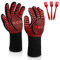 Grillhandschuhe Hitzebeständig 800 Grad, Feuerfeste Handschuhe mit Silikonbeschichtung, rutschfeste Waschbare Weber Grill Handschuh BBQ Gloves für Grill,BBQ,Backen