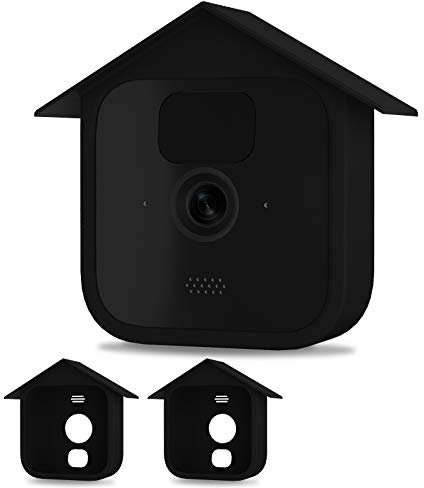 UIQELYS Protective Silicone Skins Compatible with Blink All-New Outdoor Camera Case Home Security System Cover Accessories Anti-Scratch All Round Protect (2Pack Black)