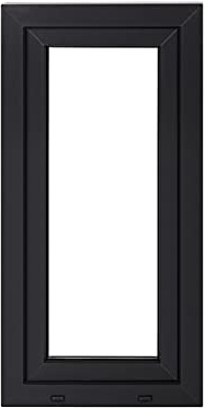 Komforta Finestre bianco/antracite – Tutte le dimensioni (larghezza x altezza) 600 x 1200 mm – Finestra garage/casetta da giardino in PVC (larghezza x altezza) 60 x 120 cm 3 vetri DIN rotazione