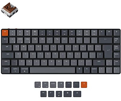 UK Keychron K3v2 Bluetooth RGB Optical Soldered Tactile Switches Ultra-slim Aluminium Mac/PC 75% Keyboard