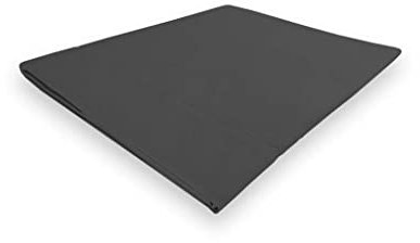 Soleil d'Ocre Vermerkt Flaches Blatt, Plat, Baumwolle, Anthrazit, 240 x 300 cm