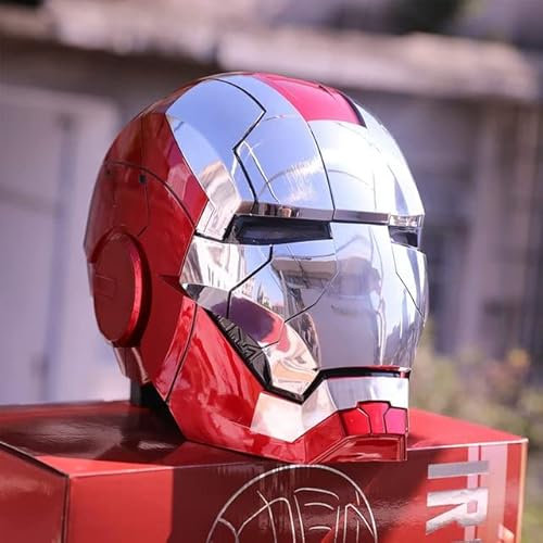 NLIGHTING® MK5 - Casque Iron Man électronique, masque motorisé, à porter, super-héros, Jarvis, performant avec commande vocale