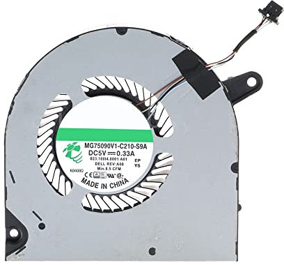 RTDPART Ventilateur GPU pour Ordinateur Portable pour Dell G5 5500 G5 SE 5505 2020 0F3DF0 F3DF0 MG75090V1-C210-S9A 023.100I4.0001 GTX1650 DC5V 0.31A Nouveau