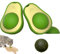 YUDANSI erba gatta avocado da 2, catnip giocattoli a forma di erba gatta con palla sostituibile, per la pulizia dei denti e con coperchio, interattivo giocattolo per gatti per interni