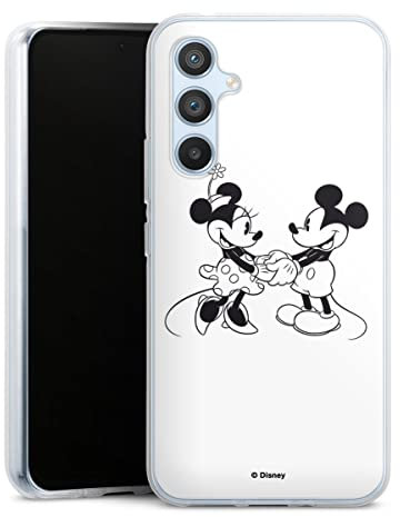 DeinDesign Silikon Hülle kompatibel mit Samsung Galaxy A54 5G Case transparent Handyhülle Mickey & Minnie Mouse Valentinstag Disney