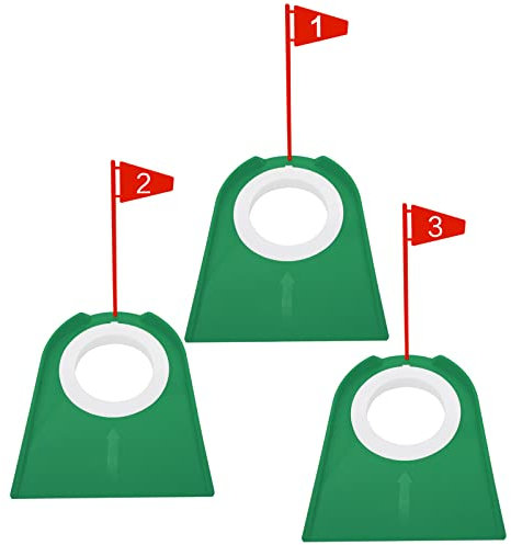 Golf Putting Cup Practice for Golf Practice Training Value 3 Pack, Training Aid Putter Hole Plate Indoor Outdoor Durable Professional for Men Women Kids Festival Gift (3 Pack)