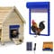 YEKUYEKU Automatic Chicken Coop Door, Automatic Chicken Door with Timer Control, Manual Control and Solar Control, Chicken Coop Door, chicken door opener for Farmhouse, Garden, Patio (Blue)