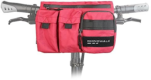 Rhinowalk Bike Handlebar Bag Bicycle Front Bag Frame Storage Bag Eco Friendly Multi-compartment design RPET material Professional Cycling Accessories-Red