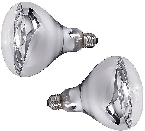 Lotvic Reptilien Rotlichtlampe,Heizlampe Reptilien,Terrarium Lampe,Reptilien Wärmelampe 100w,Schildkröte Wärmelampe E27,Wärmelampe Aquarium Schildkröte für Reptilien,Amphibien(2 Stück)