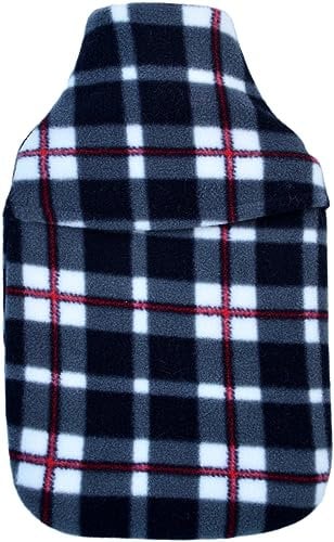 Black & White Check 2L Hot Water Bottle & Cover