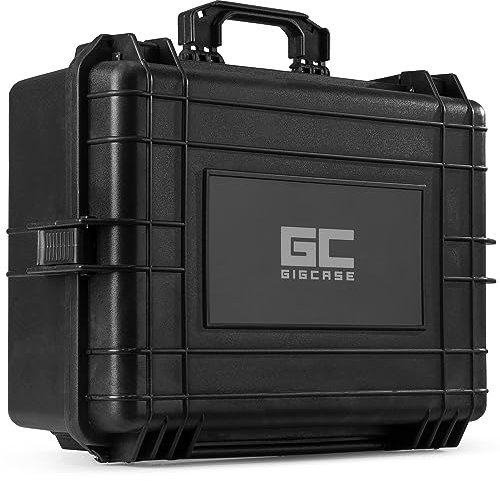 Power Dynamics GIGCASE26 Universal Hard Shell Case with Customisable Pick Foam Interior, Waterproof & Lockable Protective Storage Case for Cameras, DJ Gear, Tools - 500 x 350 x 190mm, IP67 Rated