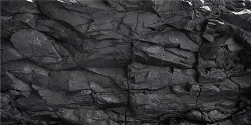 MIRRORANG 180x46cm Stein Aquarium Hintergrund Schwarz Rock Fish Tank Poster Backdrop Rocky Terrarium Hintergrund Vinyl Hintergrund