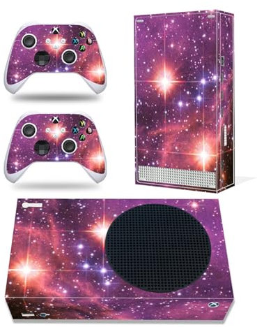 Roipin Schutzfolie für Xbox Series S Konsole und Controller, Vinyl-Aufkleber für X-Box Serie S, Gaming-Schutzzubehör (Pink Binär)