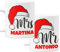 bubbleshirt Coppia Tazze Natale natalizie PERSONALIZZABILI CON NOME Mr & Mrs Idea Regalo Mug 11oz
