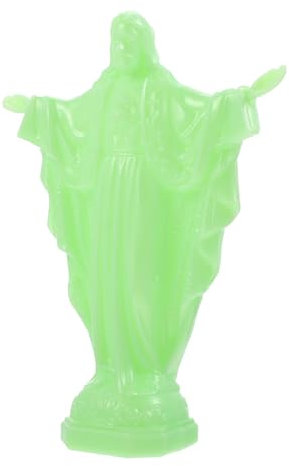 Amosfun Jesus-Ornament Jungfrau Maria Figur Im Freien Goldene Statuendekoration Krippenfigur Jesus-skulptur Harz-Jesus-Statue Religiöse Statue Mutter Plastik Schreibtisch Rio De Janeiro
