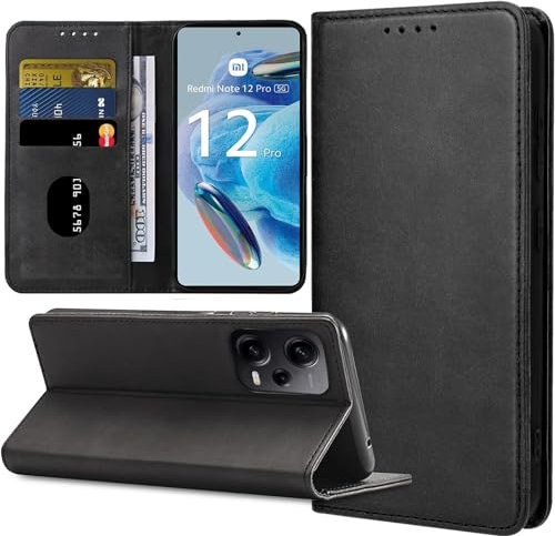 IBETEK Coque Compatible avec Xiaomi Redmi Note 12 Pro 5G, Étui Portefeuille en Cuir Premium avec Fonction de Support et Porte-Cartes