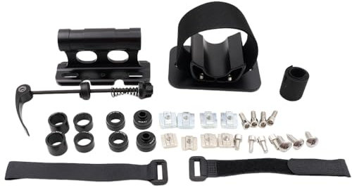 Bicycle Front and Rear Wheel roof Fixing Bracket Bike Fork Mount, Upgraded Quick Release Thru Axle Bicycle Fork Rack Block with 4 Adapters for Car Trucks Vans SUV Transport and Storage