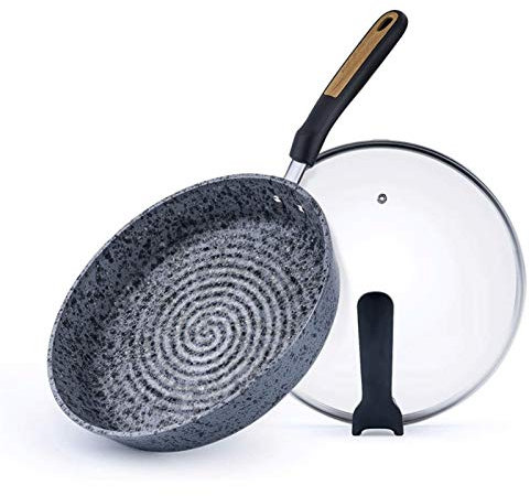 YIHANSS Antihaft-Bratpfanne, kostenlose Antihaft-Steinbeschichtung, Bratpfanne mit Bakelit-Griff, Omelettpfanne, für alle Herdarten geeignet, Vision