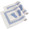 Soffy Creme & Blau 2er Pack Badematte | Natürliche Baumwolle Badteppich | Weiche Bad- und Duschvorleger | Für Bad, Dusche und Toilette Maschinenwaschbar, Schnell Trocknend Badvorleger