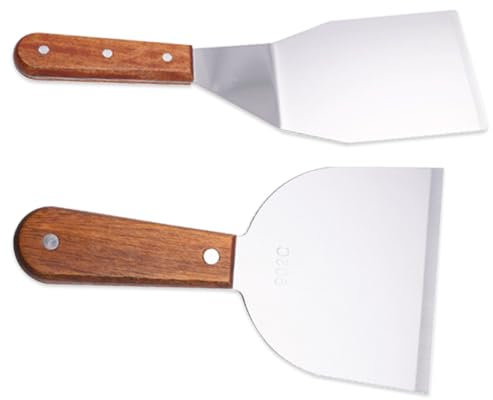 ADDLIVE Grillspachtel Set, Plancha Spachtel, Grillschaber, Grillspachtel Set aus Edelstahl mit Kochhandschuhe Hitzebeständige, Grillwerkzeug aus Edelstahl, Grill Geschenke für Männer