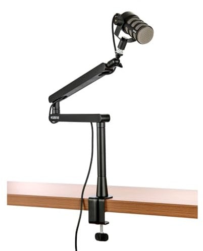 3 Legged Thing Steve – Professional Microphone Arm for Podcasting, Livestreaming, Broadcasting & Content Creation – Adjustable Studio Boom Arm with Cable Management