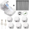 ZANDIA® 6 Pack Clips de Cables Magnéticos + 10 Bridas Reutilizables | Sujeta Cables Adhesivo | Ordena Todo Tipo De Cable | Pasacables Oficina | Organizador Cables Escritorio (sujeta cables magnetico)
