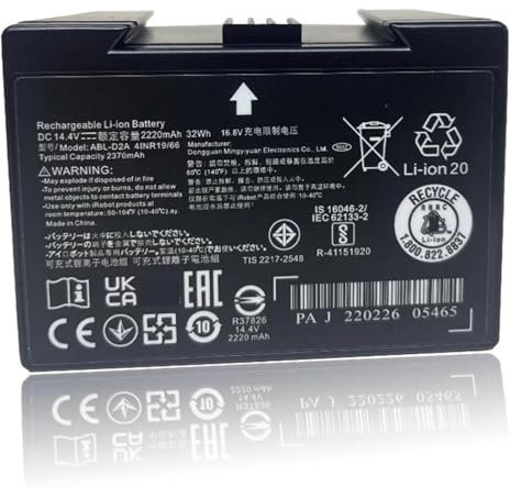 2220mAh Ersatz Akku für iRobot Roomba Staubsauger I3, I4, I6, I7, I7+, I8, E5, E6, J7, J7+, J7550, I4, I4+, I4150, I8, I8+, I8550