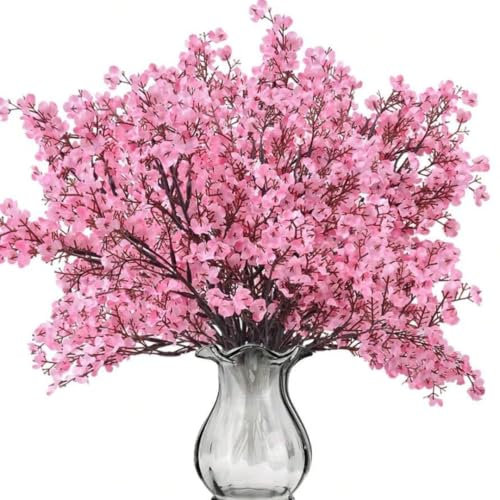 Générique Lot de 20 Fleurs de Cerisier Artificielles 32 cm – Décoration Florale Réaliste pour Maison, Mariage, Fête, Bureau, Balcon & Jardin – 4 Tiges Souples – sans Entretien