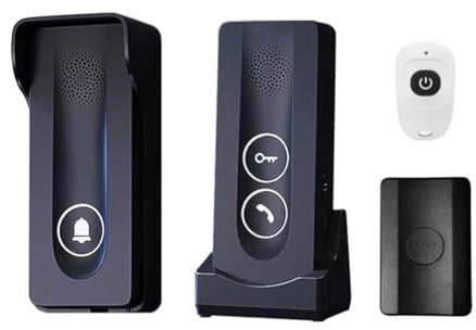 Lbvzxkad Citofono Esterno Wireless A Lunga Distanza da 800 M, Citofono Bidirezionale con Sblocco 433 MHz A