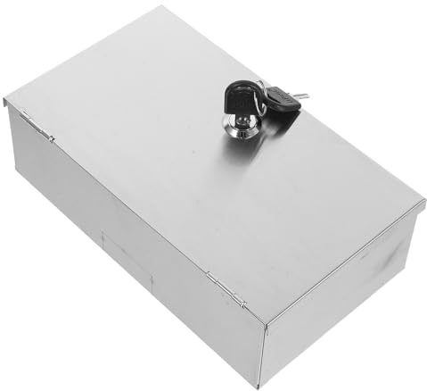 Veemoon Stainless Steel Lockable Electrical Outlet Security Box Weatherproof Socket Protector for Outdoor Use Heavy-Duty 2-Gang Cover