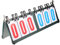 Toyvian Tableau de Bord Jeu Flipper Balle Planche Gardien de Score Base-Ball Match de Basket Batteur de Score marqueur de Basket-Ball marqueur de Tennis Alliage d'aluminium Vert Olive